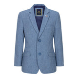 Boys 3 Piece Wool Suit Light Blue Tweed Vintage 1920s Classic 4 Pocket Waistcoat