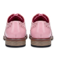 Wolf - Men's Pink Floral Wingtip Brogues Dress Shoes