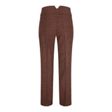 WS-12 - Women's Tweed Suit Trousers Herringbone Wool Rust Brown