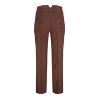 WS-12 - Women's Tweed Suit Trousers Herringbone Wool Rust Brown