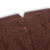 WS-12 - Women's Tweed Suit Trousers Herringbone Wool Rust Brown