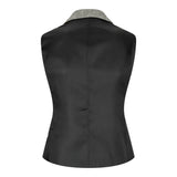 wsn03 - Women's Tweed Grey Blazer Waistcoat Elow Patch Peaky 1920s