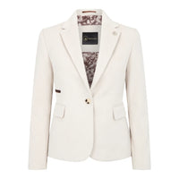 WSN15 - Women's Cream Wool Blend Tweed Blazer