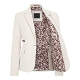 WSN15 - Women's Cream Wool Blend Tweed Blazer