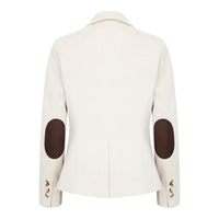 WSN15 - Women's Cream Wool Blend Tweed Blazer