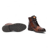 York - Men's Cuero Brown Lace Up Leather Ankle Boots